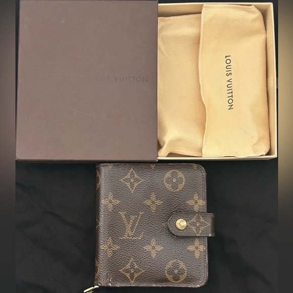 Louis Vuitton Monogram Compact Zippy Wallet MI0062 2002 France Vintage Authentic - Picture 2 of 10